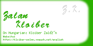 zalan kloiber business card